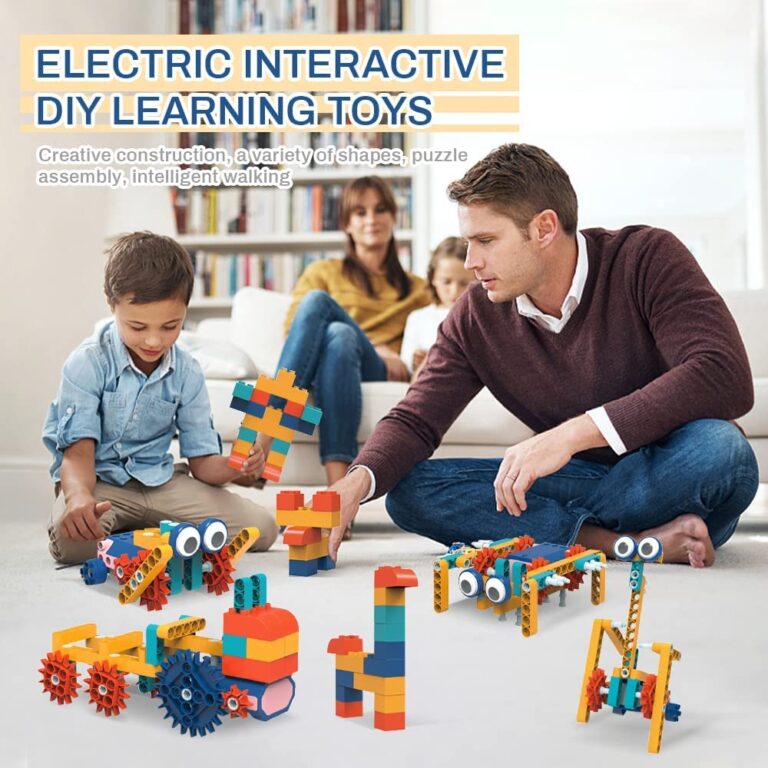 STEM 38 in 1 Building Blocks Set with Motor, 116 Pieces Electric Gear Drive Kit and built-in rechargeable battery, Educational Engineering Construction with User Guide - Image 8